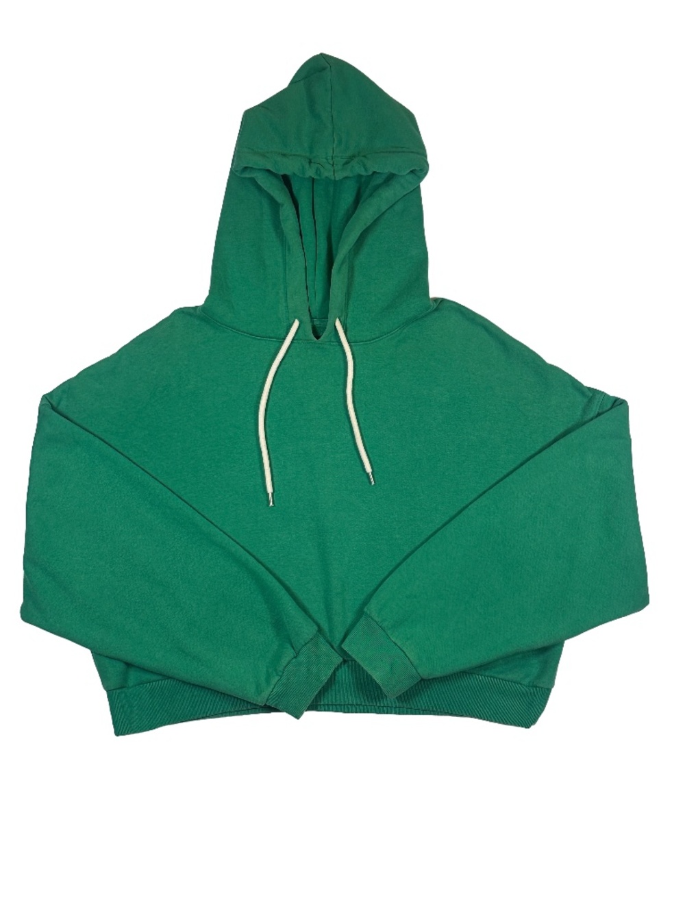 Gap Green Cropped Hoodie Pullover Sweatshirt Casual Size Medium